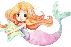 Lit enfant LUK avec tiroir et barreau 160x80 Little Mermaid><noscript><img width=