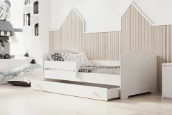 Lit enfant LUK avec tiroir et barreau 140x70>Kobi Best