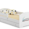 Lit enfant LUK avec tiroir et barreau 140x70 Poc iąg>Kobi New