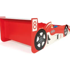 IDMarket Lit enfant voiture formule 1 TEDDI 70 x 140 CM rouge*Enfant Lit Enfant