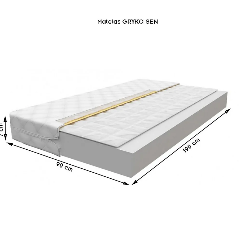 Lit enfant 190X90 Blanc Motif éléphant + matelas mousse sarrasin avec tiroir>Monmobilierdesign Discount