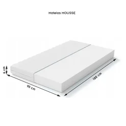 Monmobilierdesign Lit enfant 180X90 Blanc Motif éléphant + matelas mousse avec tiroir* Lit Coffre