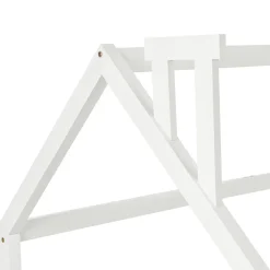 Lit Enfant 90x200 cm - Lit Simple Design Cheminée pour Petit Espace - Sans Matelas - Bois de Pin Blanc><noscript><img width=