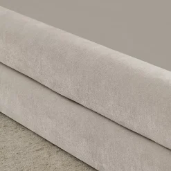 Blackcolors Lit enfant 90x200 cm, chenille, dossier confortable - beige* Lit Coffre