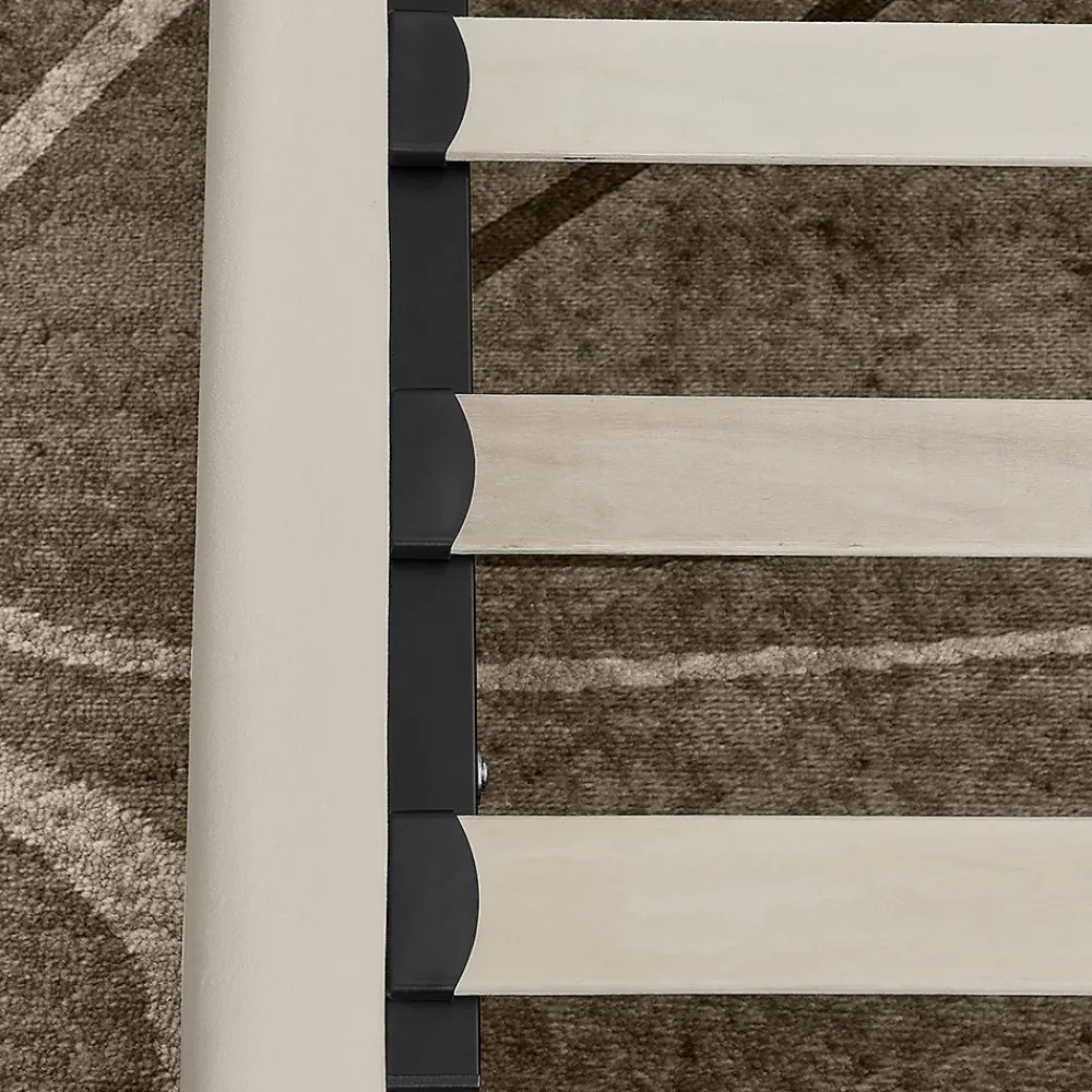 Blackcolors Lit enfant 90x200 cm, velours, dossier haut - beige* Lit Coffre