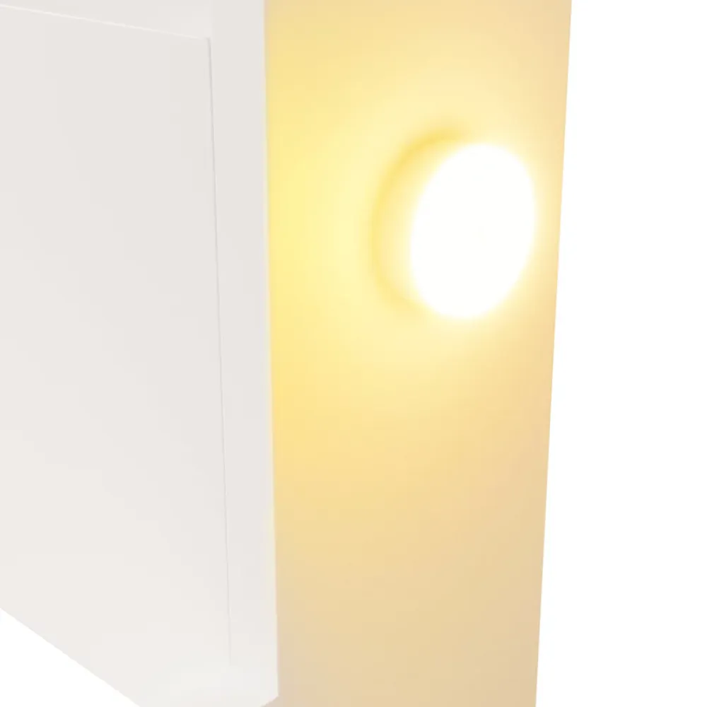 ModernLuxe Lit enfant 90x200cm - avec bibliothèque amovible - tête de lit avec étagère - avec veilleuse - Blanc (sans matelas)*Enfant Lit Enfant
