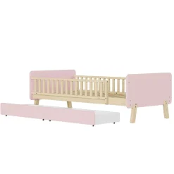 Blackcolors Lit Enfant 90X190Cm Bois Rose*Enfant Lit Enfant