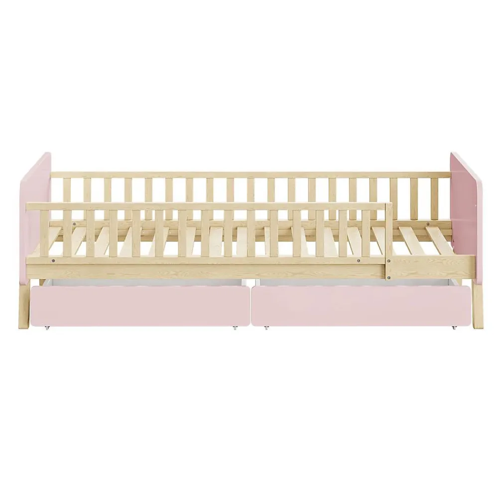 Blackcolors Lit Enfant 90X190Cm Bois Rose*Enfant Lit Enfant