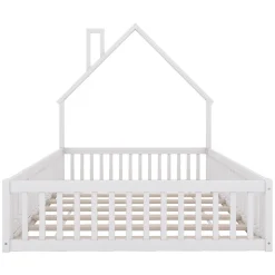 Blackcolors Lit Enfant 140X200Cm Cheminée Pin Blanc* Lit Avec Rangement
