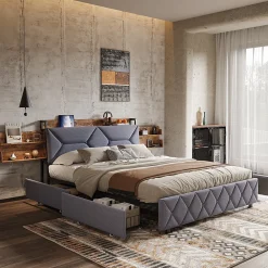Fortuna lai Lit Ergonomique, 160x200, Avec Rangement* Sommier