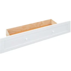 Lit Escamotable 140x200cm, Avec Tiroirs, Petit Étagère, Transformable, Blanc><noscript><img width=