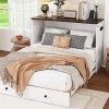 Fortuna lai Lit Escamotable 140x200cm, Tiroirs, USB, Plateforme, Sans Matelas, Blanc*Enfant Lit Enfant