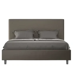 Lit Focus sans sommier rembourré 160x190 simili cuir cappuccino>Ityhome Online