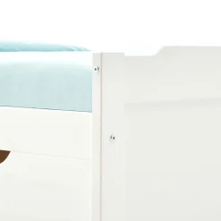 Lit fonctionnel MIA 90 x 190 cm, en pin massif lasuré blanc><noscript><img width=