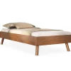 Lit futon KARRI 100 x 200 cm, en bois massif - Coloris châtaignier>Idimex New