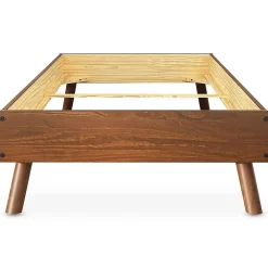 Lit futon KARRI 100 x 200 cm, en bois massif - Coloris châtaignier><noscript><img width=