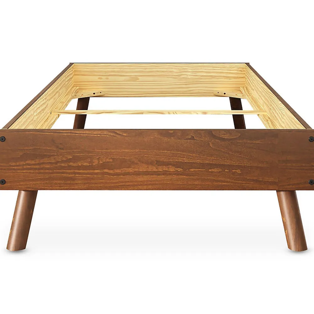 Lit futon KARRI 100 x 200 cm, en bois massif - Coloris châtaignier>Idimex New