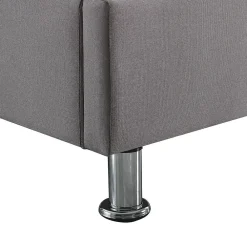 Idimex Lit futon simple NIZZA, 120 x 190 cm, avec sommier, revêtement en tissu gris* Lit Simple