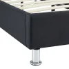 Idimex Lit futon simple NIZZA, 90 x 190 cm, avec sommier, revêtement en tissu noir* Lit Simple