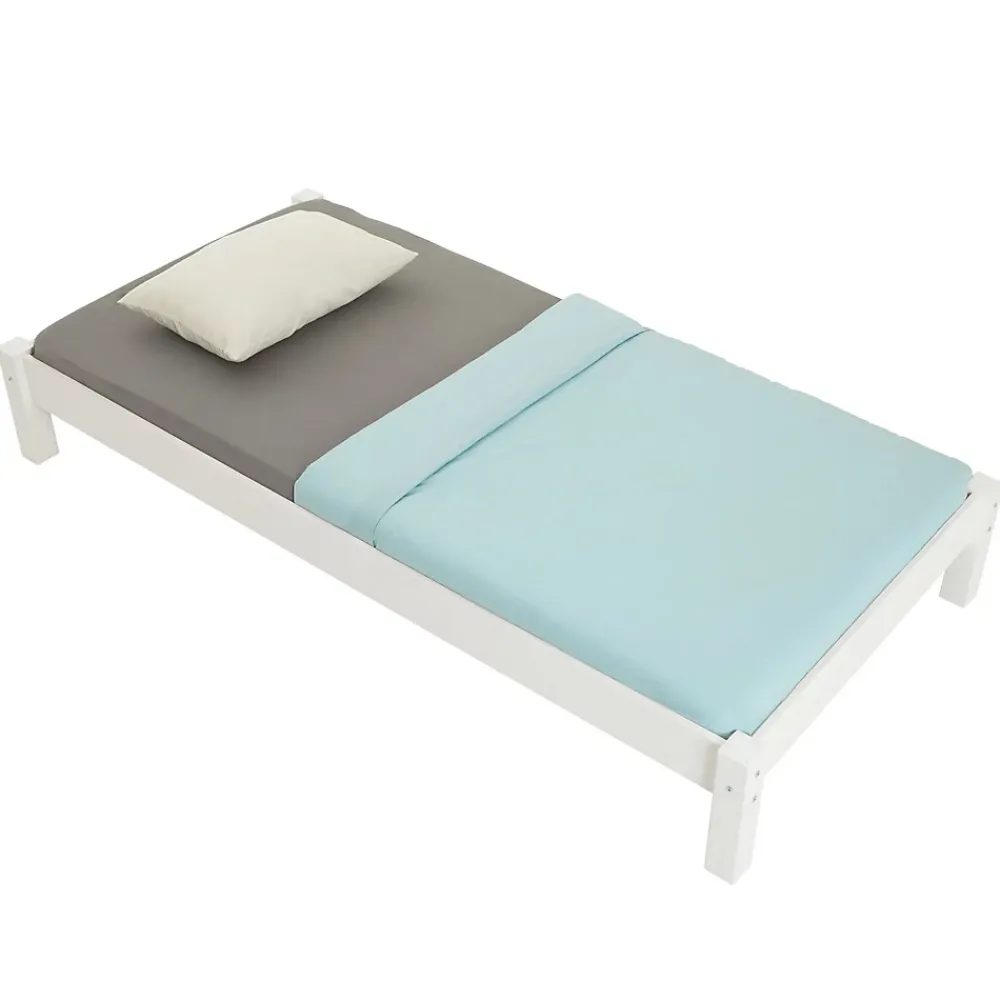 Idimex Lit futon TAIFUN, 90 x 190 cm, en pin massif lasuré blanc* Lit Simple