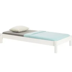 Idimex Lit futon TAIFUN, 90 x 190 cm, en pin massif lasuré blanc* Lit Simple