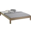 Idimex Lit futon TAIFUN, en pin massif, 140 x 190 cm, lasuré taupe* Lit Double