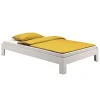 Idimex Lit futon THOMAS, en pin massif, 140 x 200 cm, lasuré blanc* Lit Double