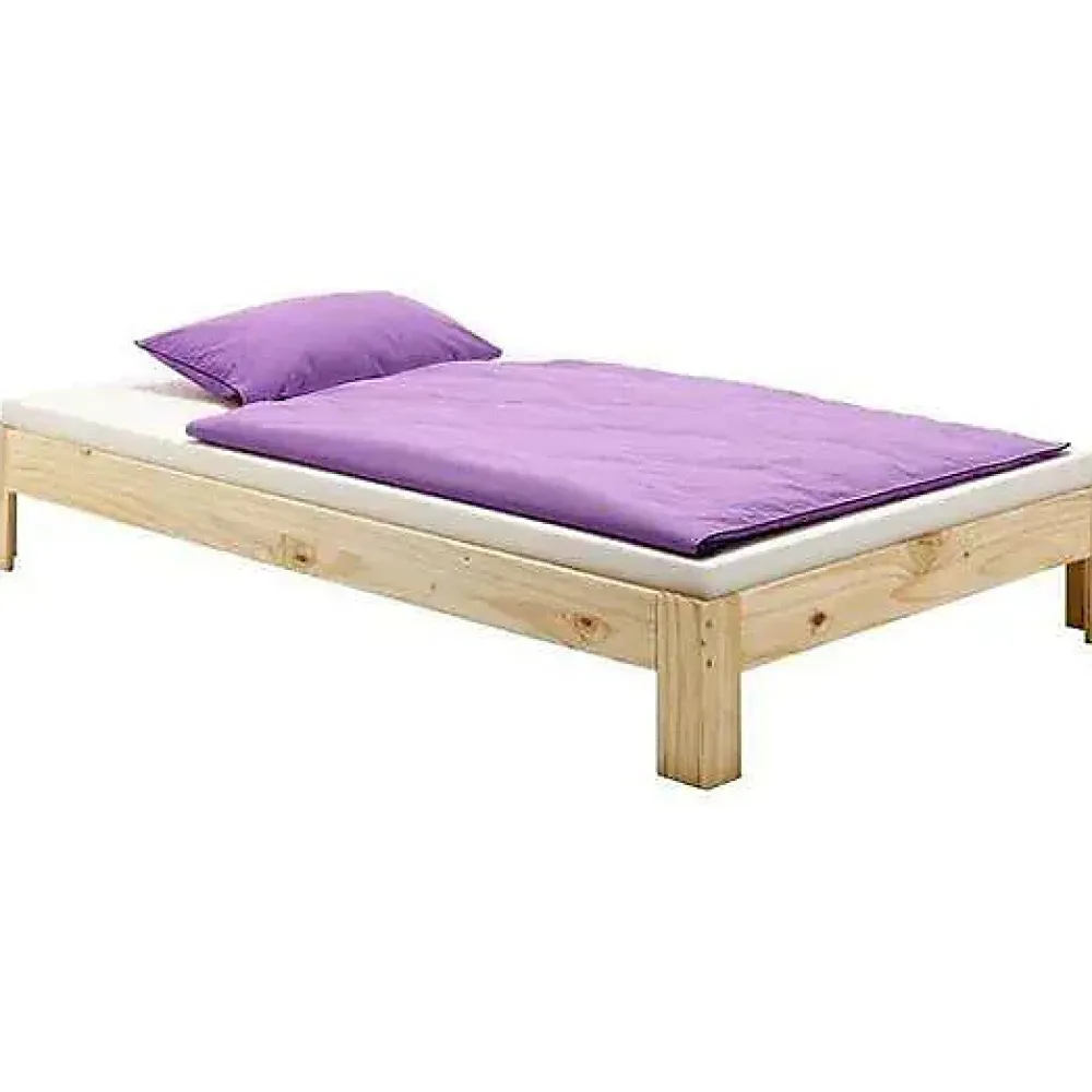 Idimex Lit futon THOMAS, en pin massif, 90 x 200 cm, vernis naturel* Lit Simple