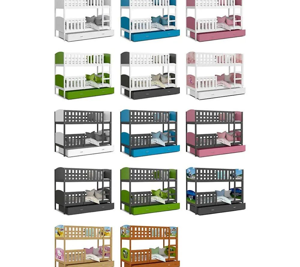 Lit futon THOMAS, en pin massif, 100 x 200 cm, lasuré blanc>Idimex