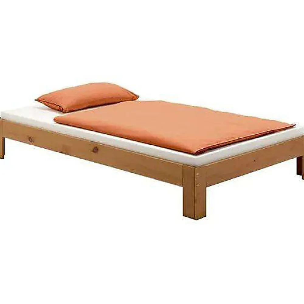 Lit futon THOMAS, en pin massif, 100 x 200 cm, lasuré couleur campagne>Idimex Discount