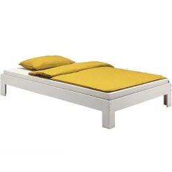 Lit futon THOMAS, en pin massif, 90 x 200 cm, lasuré blanc>Idimex Best