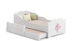 Lit gigogne blanc ARMONA - Princesse rose - 2 x 160 cm x 80 cm>Htmeubles Hot