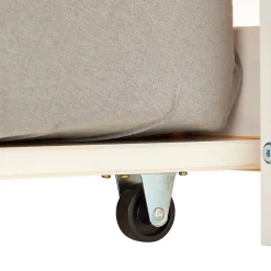 Lit gigogne LORENA en pin massif, 90 x 190 cm, lasuré blanc et rose><noscript><img width=