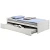Idimex Lit gigogne LORENA en pin massif, 90 x 200 cm, lasuré blanc* Lit Gigogne