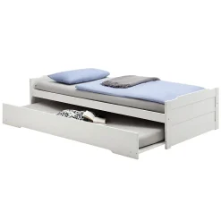 Idimex Lit gigogne LORENA en pin massif, 90 x 200 cm, lasuré blanc* Lit Gigogne