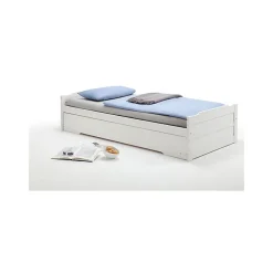Idimex Lit gigogne LORENA en pin massif, 90 x 190 cm, lasuré blanc* Lit Gigogne