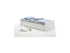 Idimex Lit gigogne LORENA en pin massif, 90 x 190 cm, lasuré blanc* Lit Gigogne