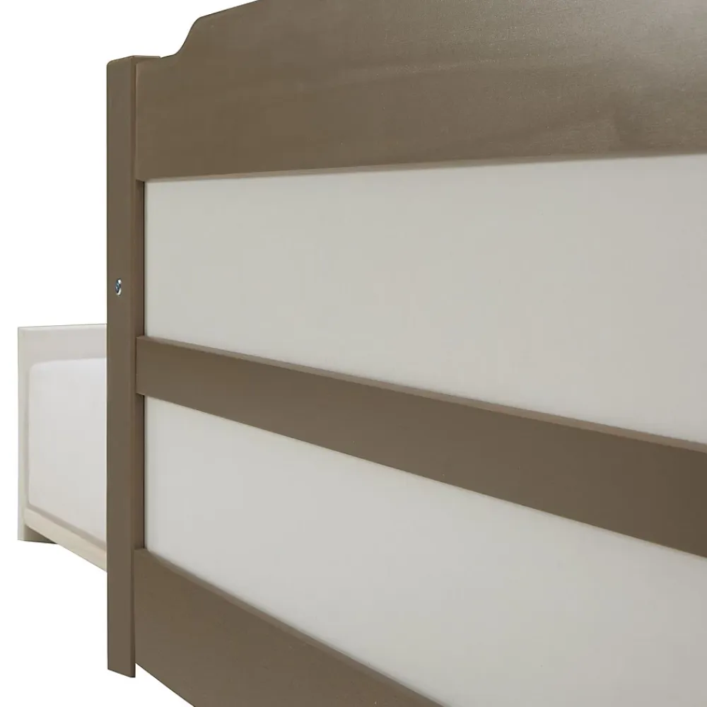 Idimex Lit gigogne LORENA en pin massif, 90 x 190 cm, lasuré taupe et blanc* Lit Gigogne