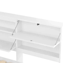 Okwish Lit Gigogne 140x200 cm - Daybed Multifonction avec Tête de Lit et Lit Tiroir - Sans Matelas - Bois Blanc* Lit Gigogne