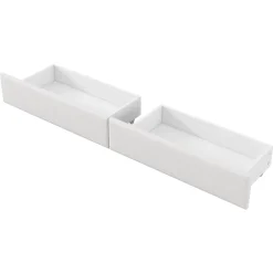 Okwish Lit gigogne 90x200 cm - Lit simple avec port USB et bande LED - Bois - Sans matelas - Blanc* Lit Gigogne