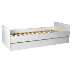 Lit gigogne 90x190 cm BALI / Blanc><noscript><img width=