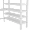 Fortuna lai Lit Haut 140x200cm, Bureau, Rangement, Échelle, Métal, Blanc*Enfant Lit Enfant