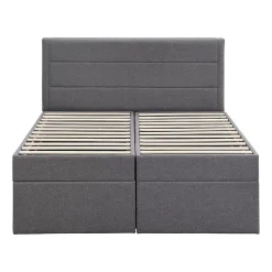 Fortuna lai Lit Haut 140x200cm, Métal, Bureau avec Rangement, Noir*Enfant Lit Enfant