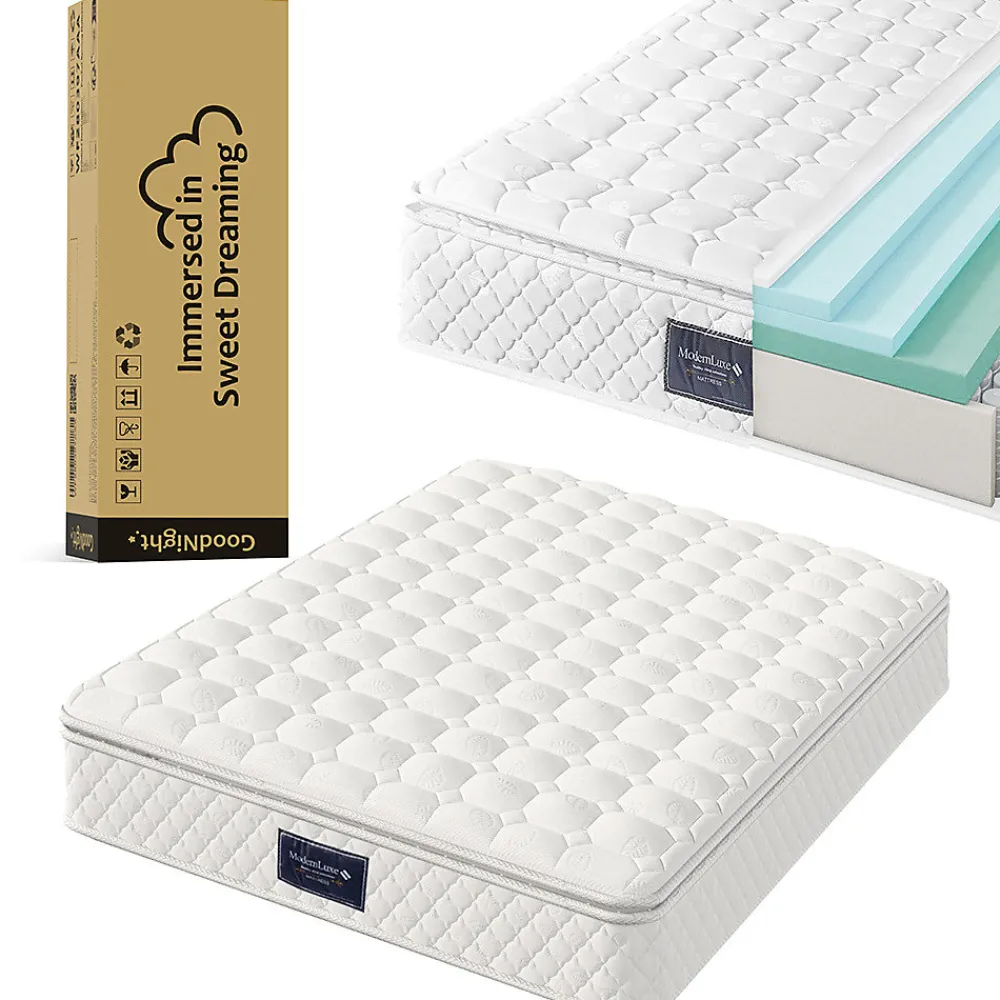Lit hydraulique 140x200cm, lit double, espace de rangement en tête de lit avec port usb et type c, lin, beige, avec matelas>Gutent Best