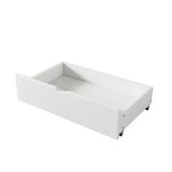 Lit individuel 90x200cm, avec tiroirs, Blanc><noscript><img width=