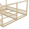 Fortuna lai Lit individuel 90x200cm, modèle maison, Naturel*Enfant Lit Enfant
