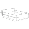 Weber Industries Lit KAPPA 160x200 cm + 2 tiroirs / Blanc* Lit Avec Rangement