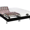 Lit électrique de relaxation tout plots + matelas mémoire de forme et bambou - 2 x 80 x 200 cm - Noir - LYSIS III de NATUREA>Vente-unique