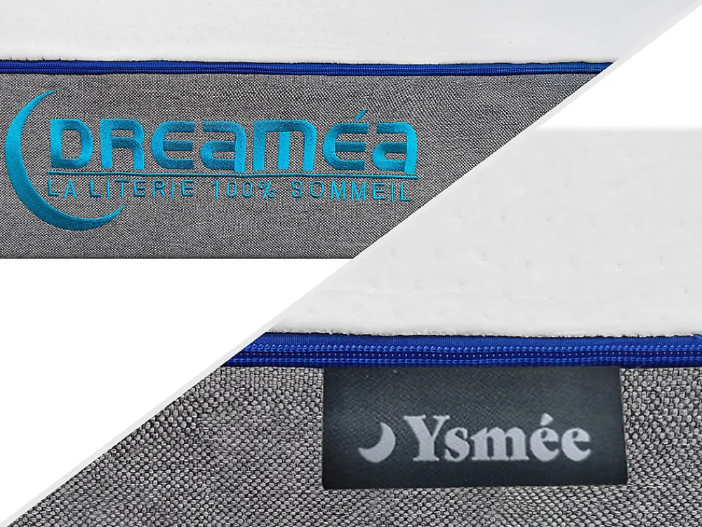 Vente-unique Lit électrique de relaxation tout plots + matelas mémoire de forme - 2 x 90 x 200 cm - Blanc - HESIODE III de YSMÉE* Lit Double