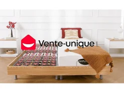 Lit électrique de relaxation tout plots + matelas mémoire de forme et bambou - 2 x 90 x 200 cm - Noir - LYSIS III de NATUREA>Vente-unique Hot